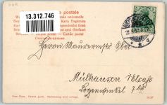 06667 O4850 Weißenfels , Saale 1907 Lithographie Schloss Hufeisen Rosen