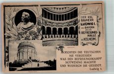 93309 W8420 Kelheim 1922 Foto AK Befreiungshalle Bauherr Ludwig I. von Bayern