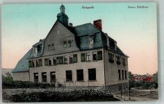 61267 W6392 Anspach , Taunus 1911 Foto AK Bahnpost Frankfurt (Main) - Zug 760 Neues Schulhaus