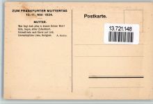 W6000 Frankfurt am Main Muttertag sign. Bachmann Kunstgeschichte 1924 BOAKC
