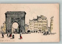 Paris Porte Saint-Denis Cinderella-Ganzsache Joseph Prudhomme Kunstgeschichte BOAKC