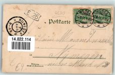 46483 W4230 Wesel a Rhein 1901 Gebrauchsspuren Denkmal der 11 Schillschen Offiziere Rathaus Marktplatz Kirche Lithographie
