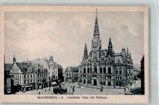 Liberec Reichenberg i. Böhmen Foto AK Rathaus Altstädter Platz