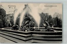 Bromberg Bydgoszcz 1913 Foto AK Denkmal Monumentalbrunnen