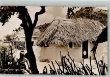 Willemstad 1952 Foto AK Curacoa Dorf Native Hut
