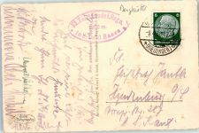 Teichbaude 1936 Winter Hüttenstempel