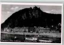 Decin Tetschen-Bodenbach Foto AK Raddampfer Elbe Schäferwand