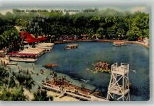 Silver Springs FL 1954 Foto AK Schwimmbad Hafen Fairyland