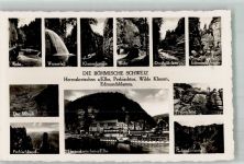 Hrensko Herrnskretschen 1936 Foto AK Böhmische Schweiz