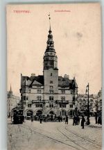 Opava Troppau Foto AK Straßenbahn Schmetterhaus
