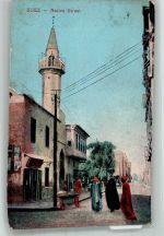 Suez Foto AK Tracht Straße