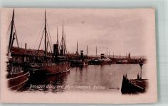 Belfast Foto AK Post- Schiffe Hafen