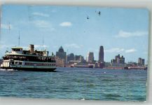 Toronto 1957 Foto AK Fähre Island Ferry and the Toronto Skyline Luftpost