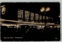 1150 Wien 15. Bezirk, Rudolfsheim-Fünfhaus Foto AK West- Bahnhof bei Nacht