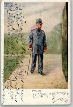 Invalide K. u. k. Uniform Militär Österreich 1915 Künstlerkarte