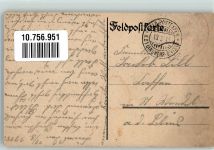 Feld Postexped. K.B. 1. Landwerhr Division Artillerie WK I 1915
