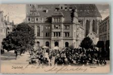 85049 W8070 Ingolstadt , Donau 1901 - Rathaus Marktszene