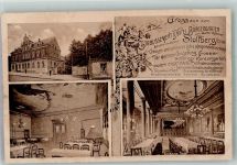 06547 O4713 Stolberg Harz Foto AK Hotel Etablissement Bürgergarten Speisezimmer Festsaal