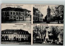 99189 O5102 Gebesee - Kriegerdenkmal Schloss Geschäftshaus Domrich Nachf. Marktplatz Kirche