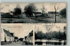 06388 O4371 Werdershausen 1914 - Dorfplatz Gasthaus Erholung Am Dorfteich