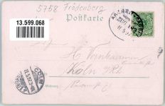 58730 W5758 Fröndenberg , Ruhr 1897 Lithographie Kriegerdenkmal Bahnpost Aachen- Kassel