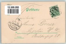 38640 W3380 Goslar 1901 Lithographie Hotel Römischer Kaiser Speisesaal Gartenwirtschaft