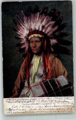 Raphael Tuck Oilette Hiawatha Indianer 1905 Künstlerkarte
