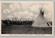 Annual Pow-Wow of Blackfeet Indians , Mont. Indianer 1910