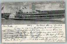 Hudson River Day Line Dampfer Albany Raddampfer 1906