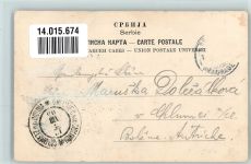 Frauen in Tracht Trachten Serbien 1905 Gebrauchsspuren