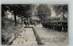 Vouziers Beerdigung a. Militärfriedhof 8.10.15 K.D. Feld Poststation No. 54 gefallener Soldat