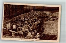 Foto Kühlewindt Maschinengewehr Kompagnie im Schützengraben Schützengraben WK I