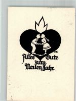 Scherenschnitt Neujahr Schwindt, A. Künstlerkarte