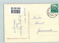 Scherenschnitt Neujahr Schwindt, A. Künstlerkarte