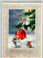 Und Neujahr Engel Hase Weihnachten