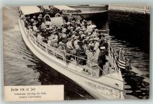 10115 W1000 Berlin, unsortiert Gebrauchsspuren 4. Juli Feier Boot Schiff Fahne