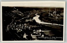74865 W6951 Neckarzimmern Gebrauchsspuren Fliegeraufnahme Burg Hornberg Fabrik Foto AK