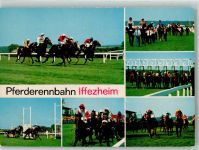 W7557 Iffezheim Galopprennbahn Baden-Baden Pferderennen Foto AK