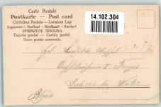 Junger Mann mit Vergissmeinnicht für seine Liebste Poesie / Liebe Jugendstil Prägedruck