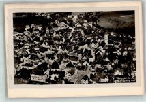 88239 W7988 Wangen im Allgäu 1931 FOTO KEINE AK Fliegeraufnahme des Ortes mit Pfarrkirche St. Martin Original aufmontierte Verlagsmusterkarte