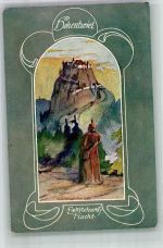 Hohentwiel Künstlerkarte sign. Bergmüller Ekkehard's Flucht Serie Deutsche Burgen No. 2