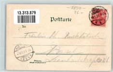 79539 W7850 Lörrach 1901 Lithographie Zieher Ottmar Gr. Bezirksamt Schloss Rötteln Rittersaal