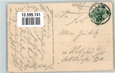 75378 W7263 Möttlingen , Württ 1914 Gebrauchsspuren Dorfstrasse Gasthaus-Bäckerei zur Krone
