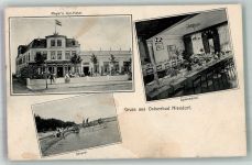 23669 W2408 Niendorf , Ostsee 1906 Gebrauchsspuren Kurhotel Meyer Speisesaal Strand