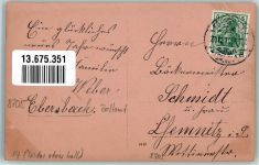 02730 O8705 Ebersbach , Sachs 1910 Privatfoto AK Das Zollamt Ort handschriftlich