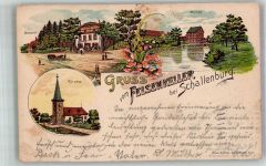 99610 O5231 Schallenburg 1904 Lithographie Brauerrei Kirche Mühle