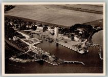 23769 W2448 Burg auf Fehmarn Foto AK Hafen Burgstaaken Fliegeraufnahme