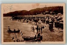 18586 O2345 Göhren , Rügen 1921 Foto AK Schwimmbad Strand