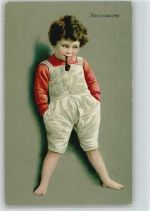 Kind raucht Pfeife Zigarette 1916