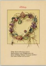 März Biene Blumenkranz Monat 1948